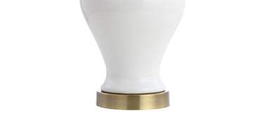 Qin 22" Ceramic/Iron Classic Cottage LED Table Lamp - JONATHAN Y